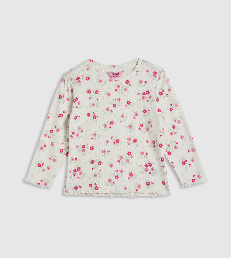 2 Pack Printed Tops with Long Sleeves