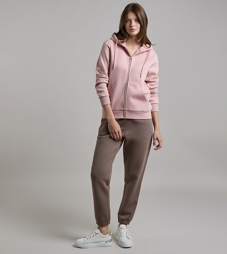 جاكيت هودي سادة بأكمام طويلة