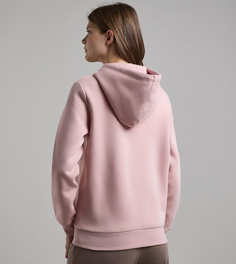 جاكيت هودي سادة بأكمام طويلة