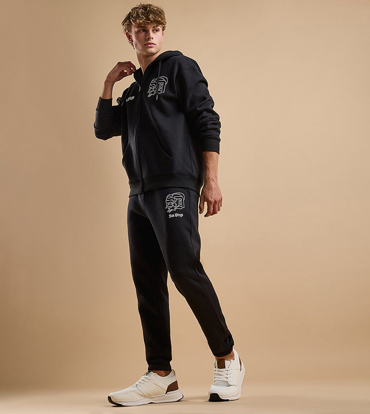 Printed Joggers with Drawstring Waist