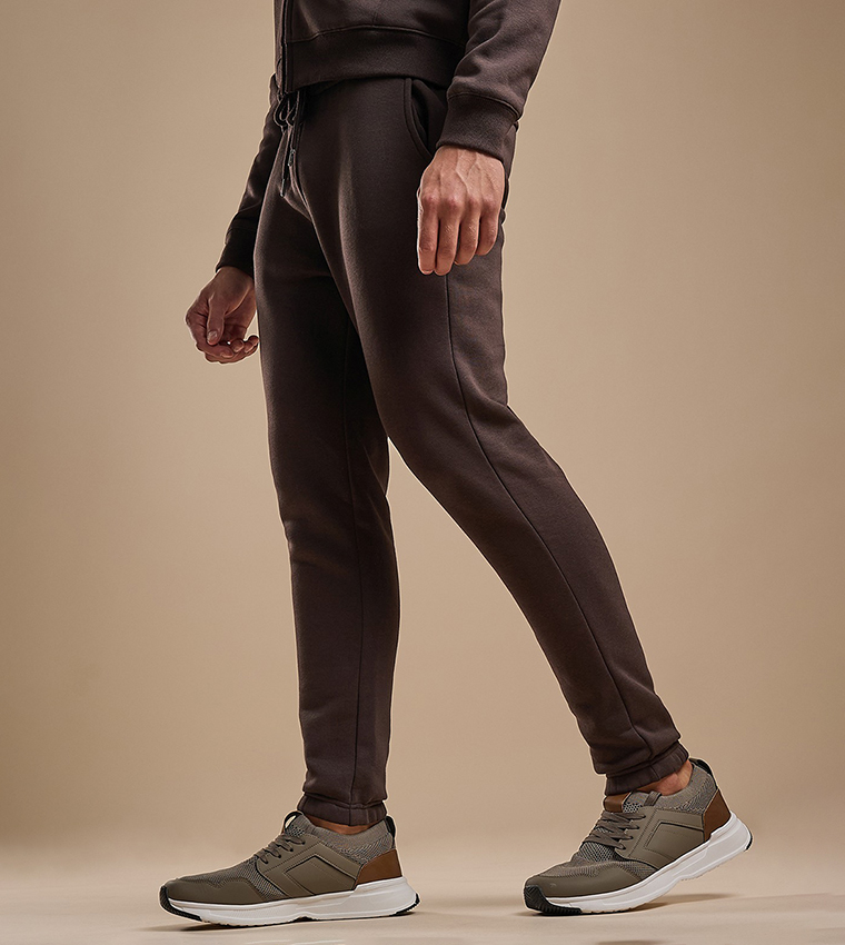Solid Joggers with Drawstring Waist