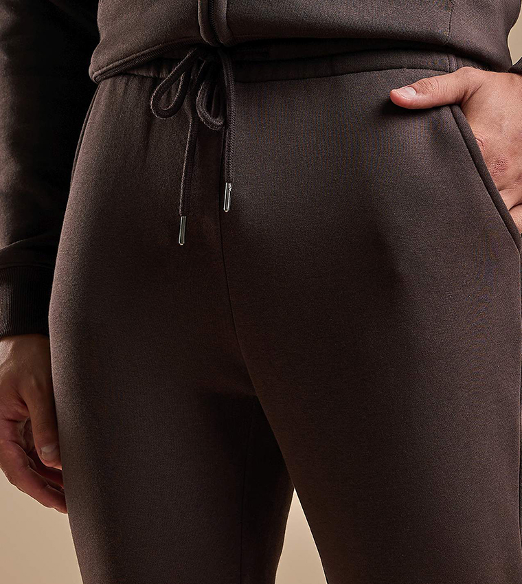 Solid Joggers with Drawstring Waist