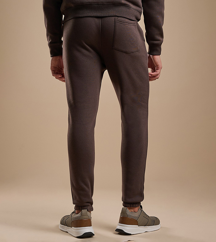 Solid Joggers with Drawstring Waist