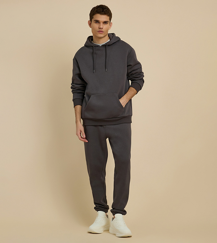 Solid Joggers with Drawstring Waist