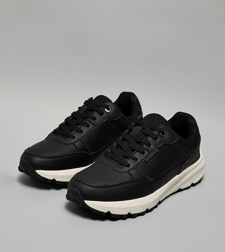 Color Block Lace Up Sneakers