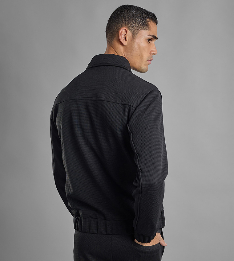 Solid Jacket with Zipper Closure