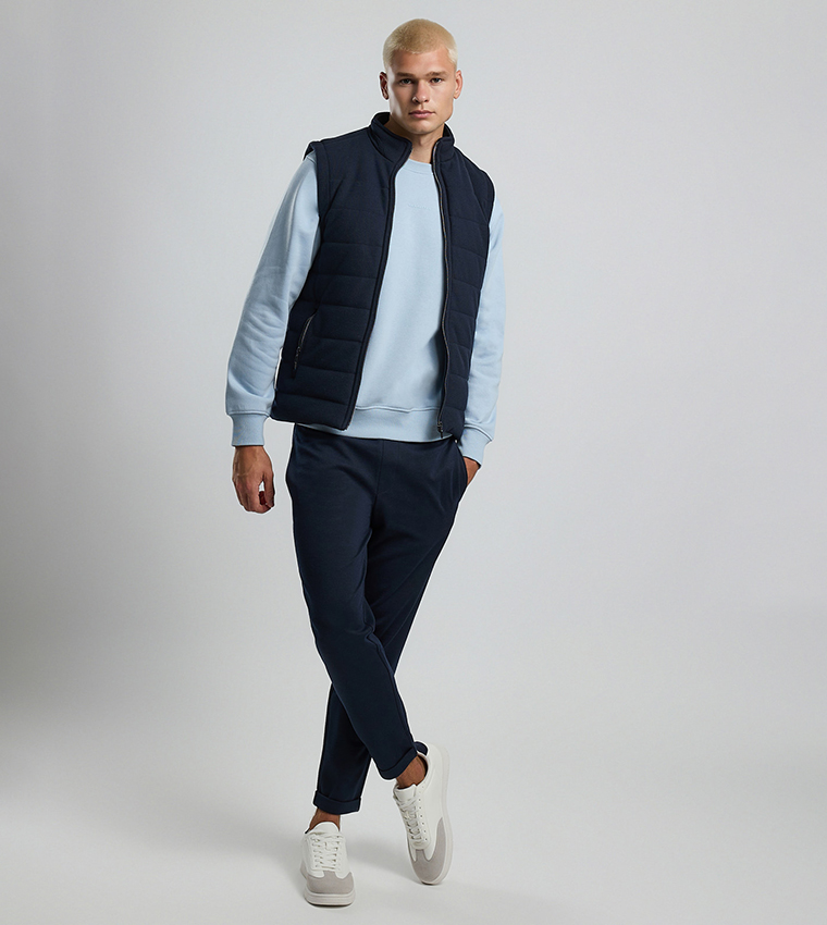 Quilted Gilet with Zipper Closure