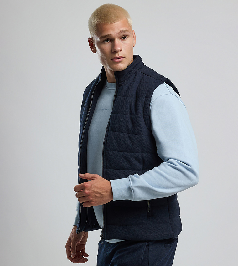 Quilted Gilet with Zipper Closure