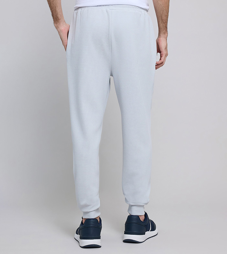 Textured Active Joggers with Drawstring Waist