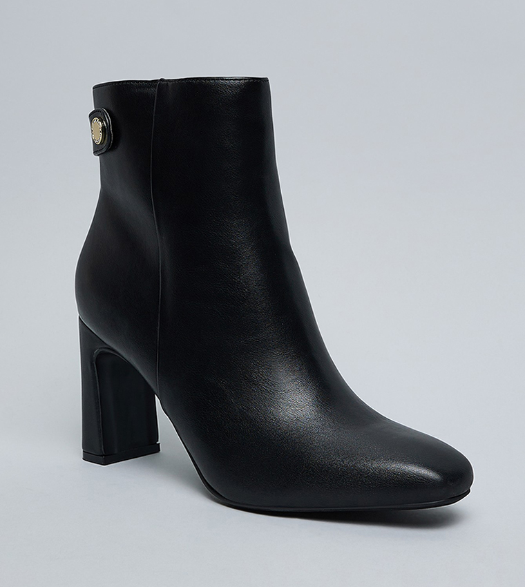 Solid Heeled Ankle Boots