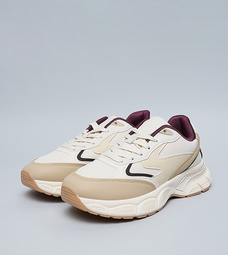 Color Block Lace Up Sneakers