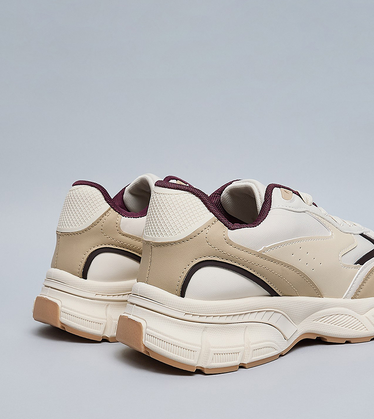 Color Block Lace Up Sneakers