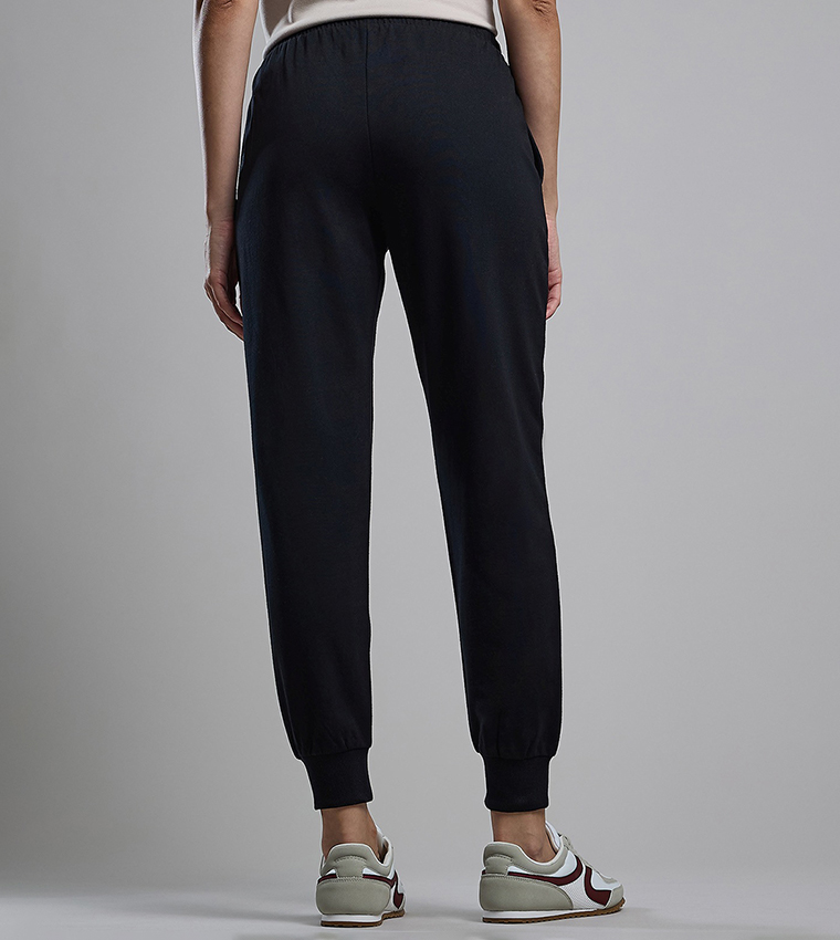 Solid Joggers with Drawstring Waist