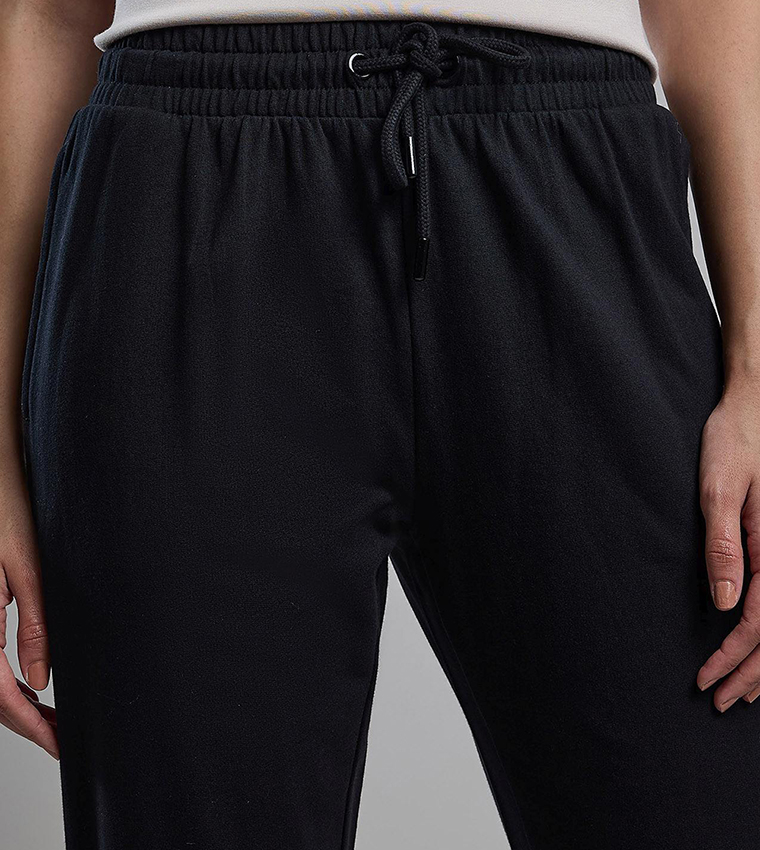 Solid Joggers with Drawstring Waist