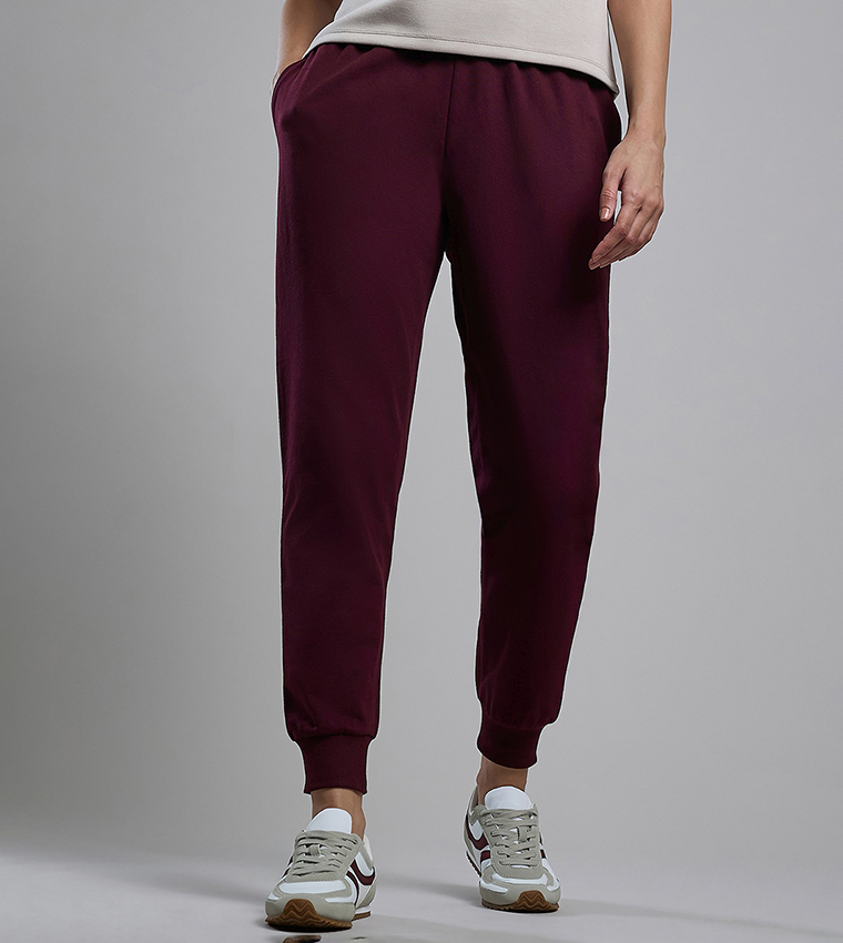 Solid Joggers with Drawstring Waist