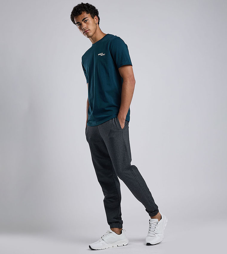 Solid Joggers with Drawstring Waist