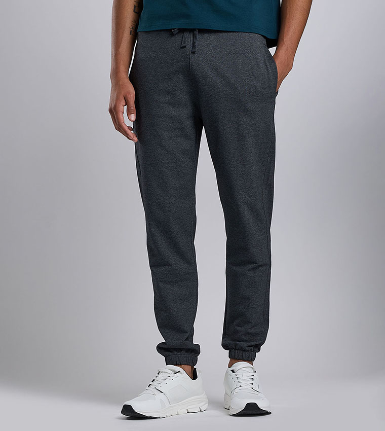 Solid Joggers with Drawstring Waist