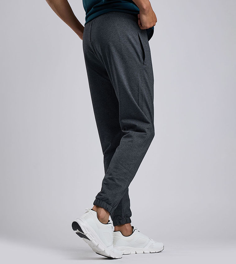Solid Joggers with Drawstring Waist