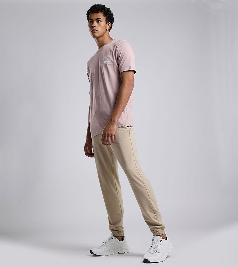 Solid Joggers with Drawstring Waist