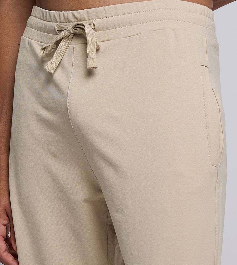 Solid Joggers with Drawstring Waist
