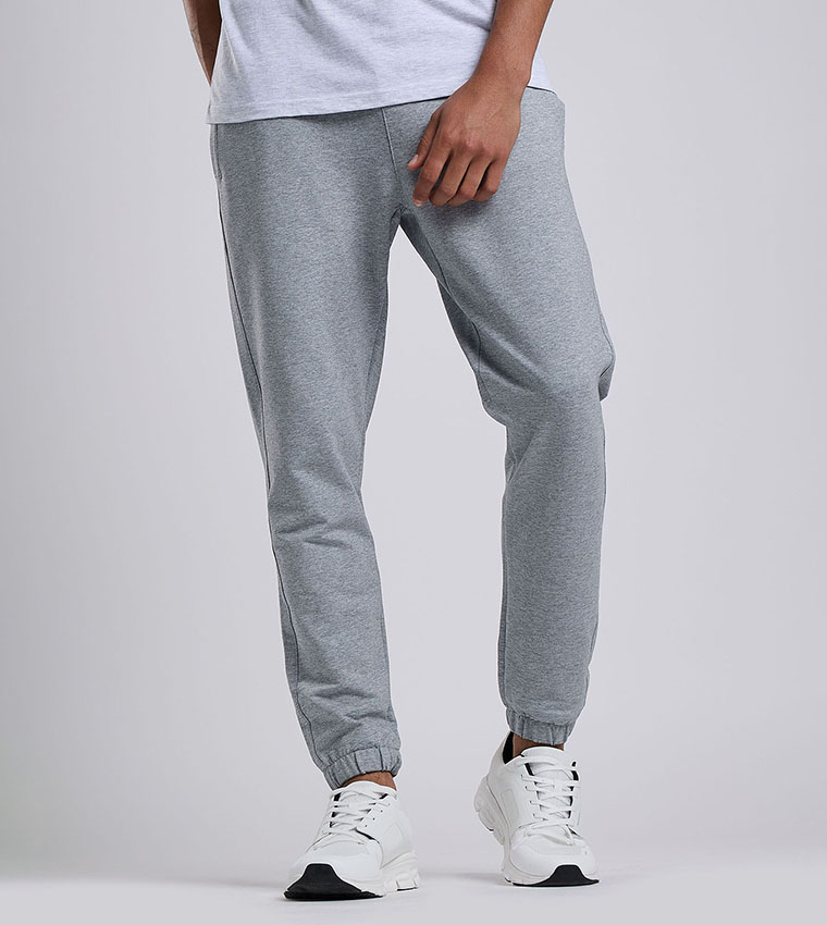 Solid Joggers with Drawstring Waist