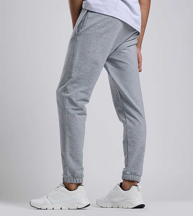 Solid Joggers with Drawstring Waist