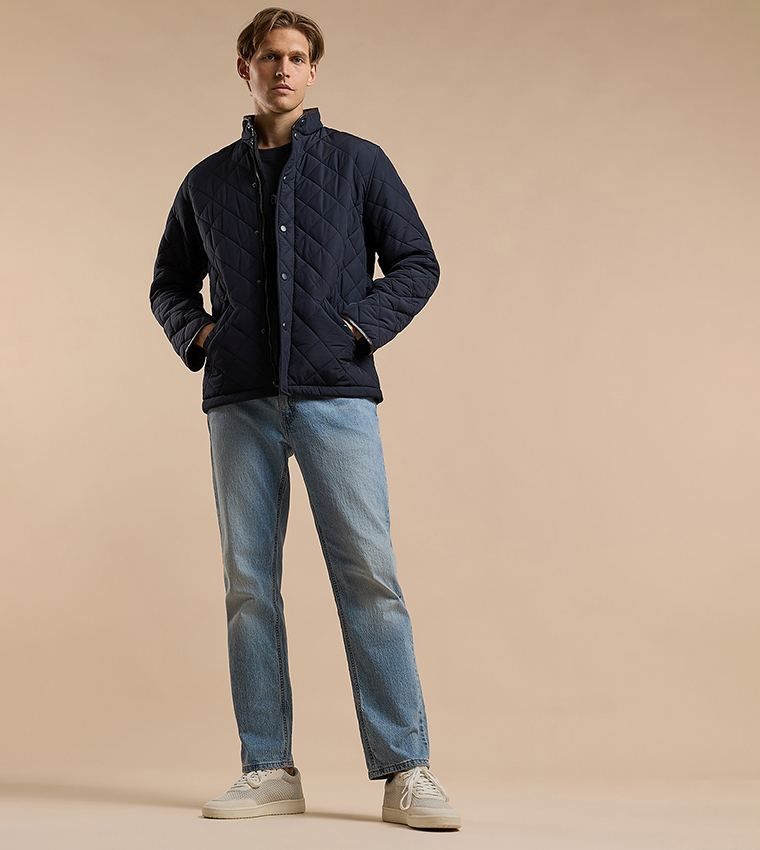 Quilted Jacket with Button Closure