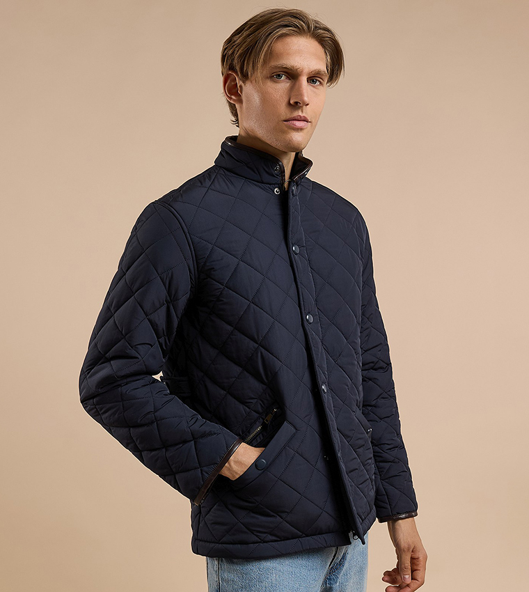 Quilted Jacket with Button Closure
