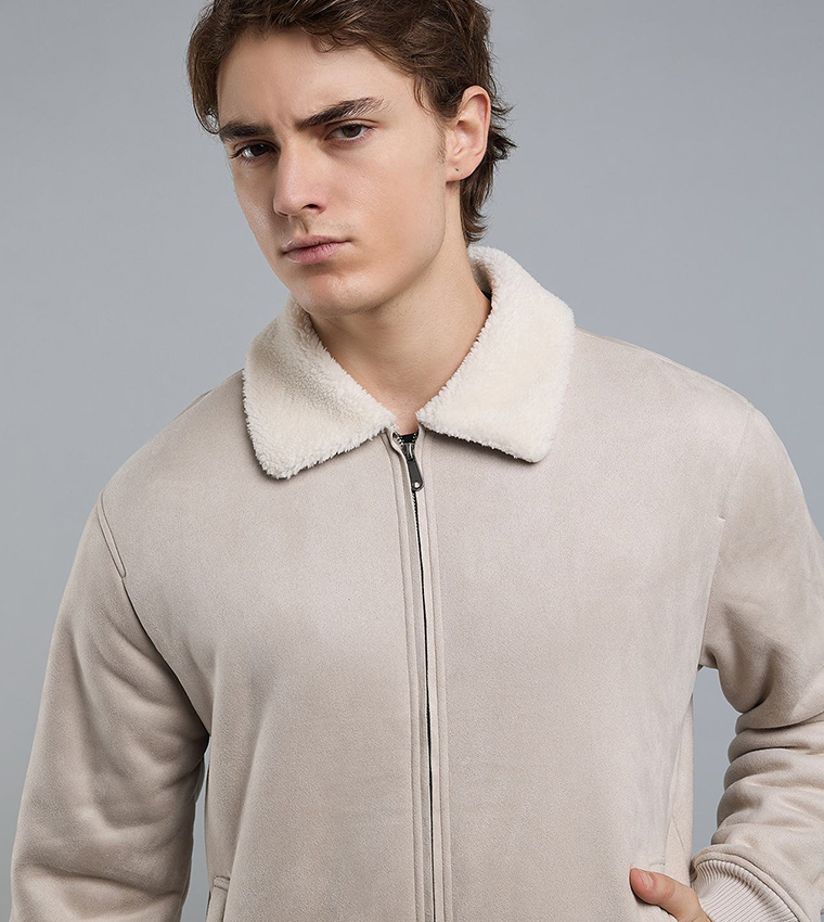 R&B  Casual Jackets - Beige Casual Jackets