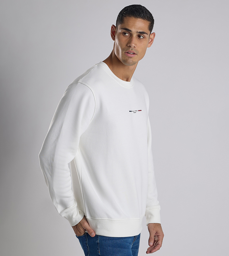 Printed Sweatshirt with Crew Neck and Long Sleeves