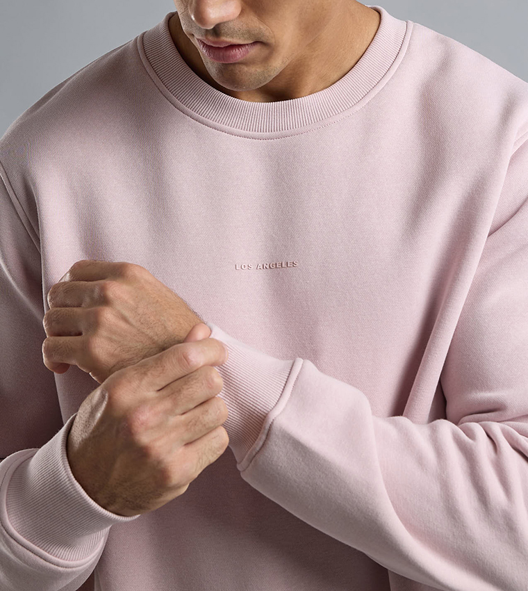Printed Sweatshirt with Crew Neck and Long Sleeves