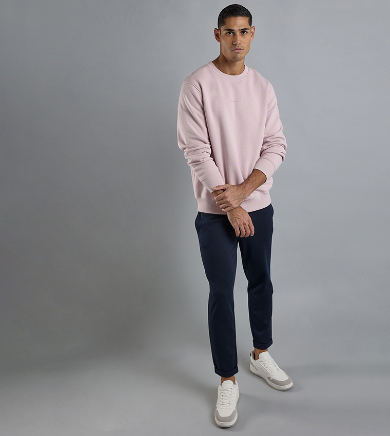 Printed Sweatshirt with Crew Neck and Long Sleeves