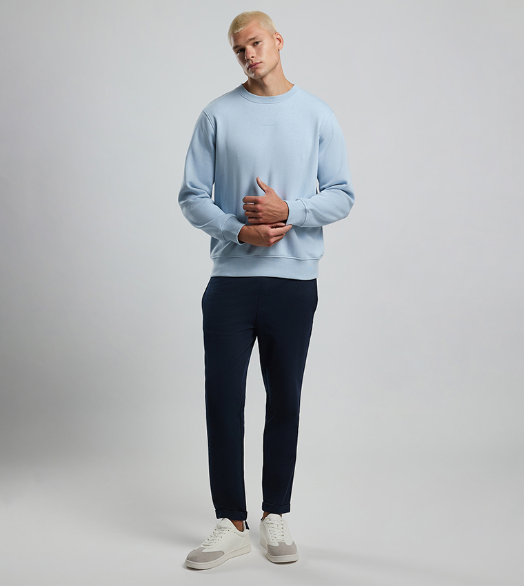 Printed Sweatshirt with Crew Neck and Long Sleeves