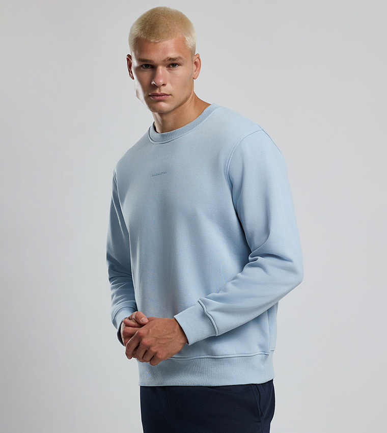 Printed Sweatshirt with Crew Neck and Long Sleeves