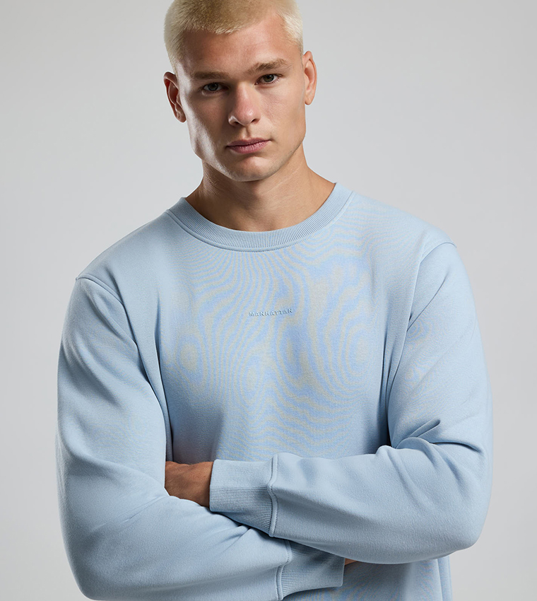 Printed Sweatshirt with Crew Neck and Long Sleeves