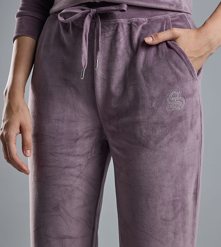 Solid Wide Leg Pants with Drawstring Waist