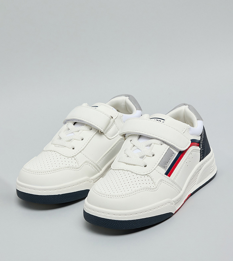 Color Block Velcro Closure Sneakers