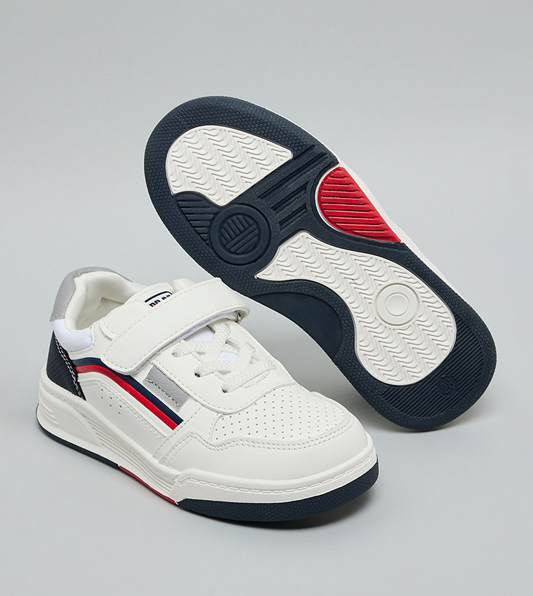 Color Block Velcro Closure Sneakers