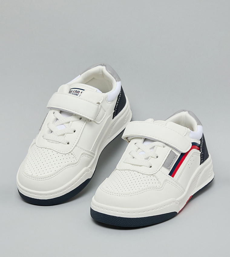 Color Block Velcro Closure Sneakers