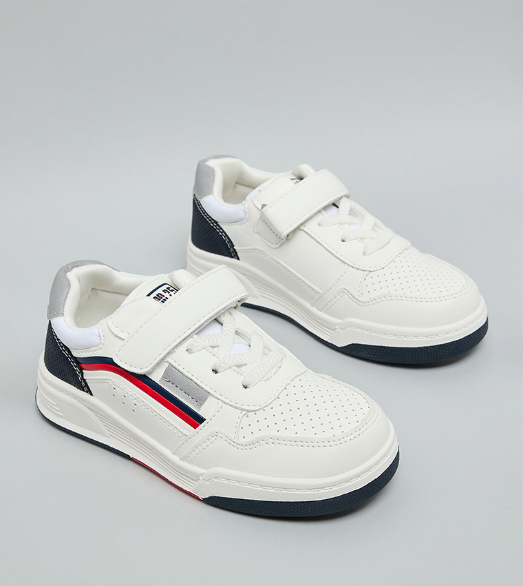 Color Block Velcro Closure Sneakers