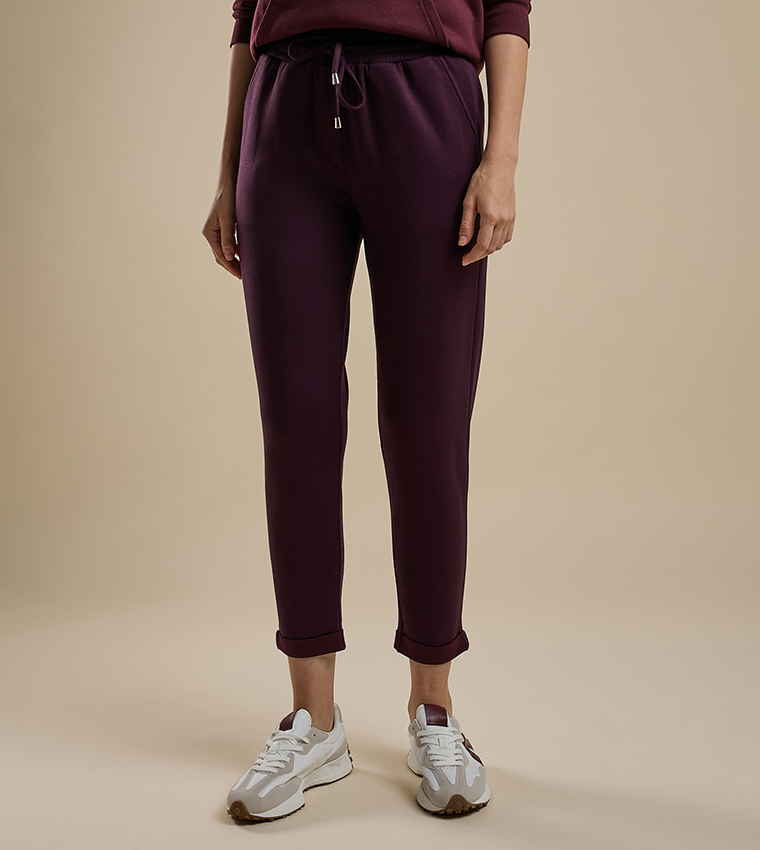 Solid Capris with Drawstring Waist