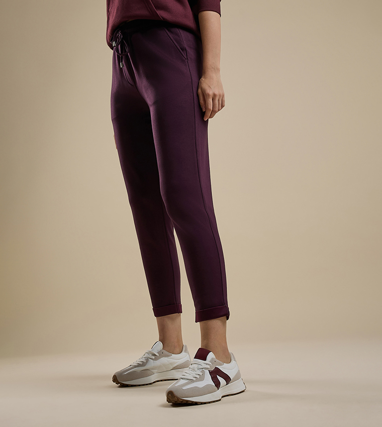 Solid Capris with Drawstring Waist