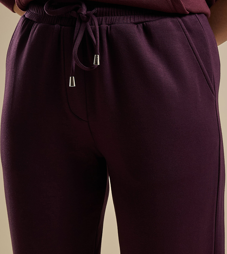 Solid Capris with Drawstring Waist
