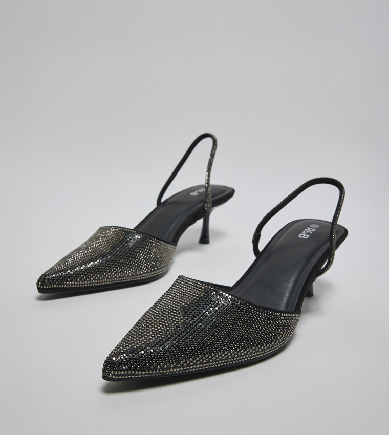 Embellished Slingback Pumps