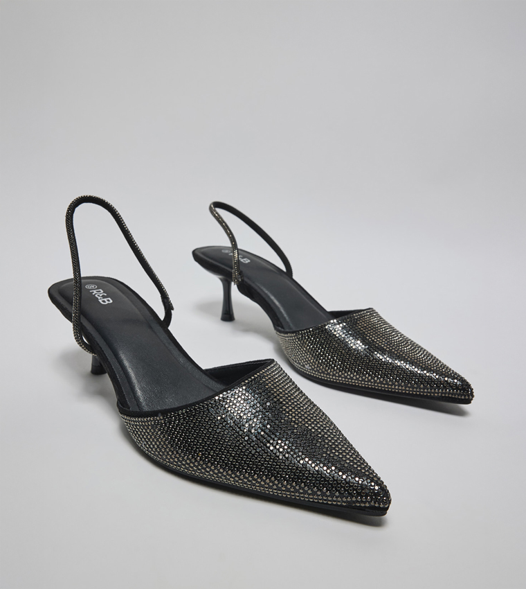 Embellished Slingback Pumps