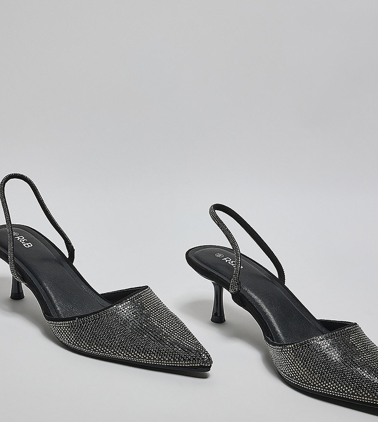 Embellished Slingback Pumps