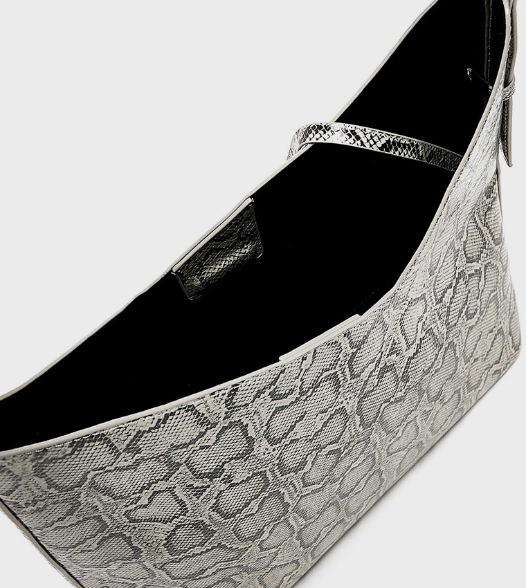 Snakeskin Shoulder Bag and Pouch Set