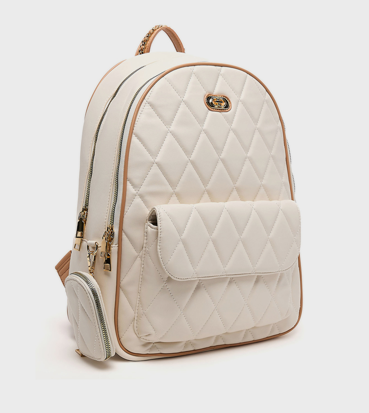 Quilted Zip-Around Backpack