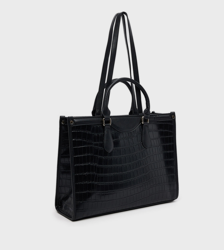 Textured Satchel Bag