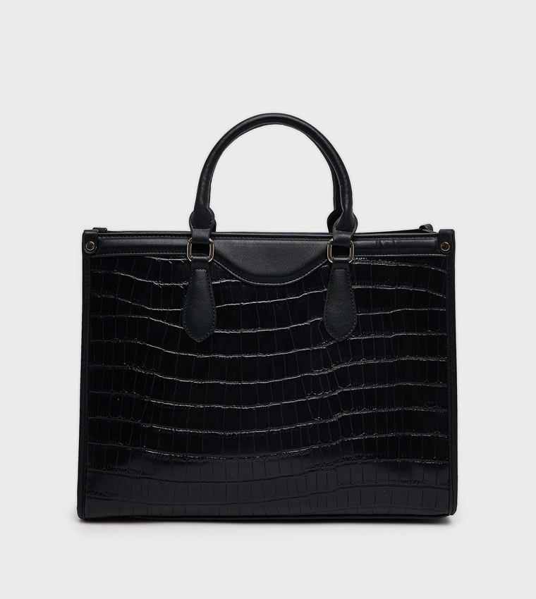 Textured Satchel Bag
